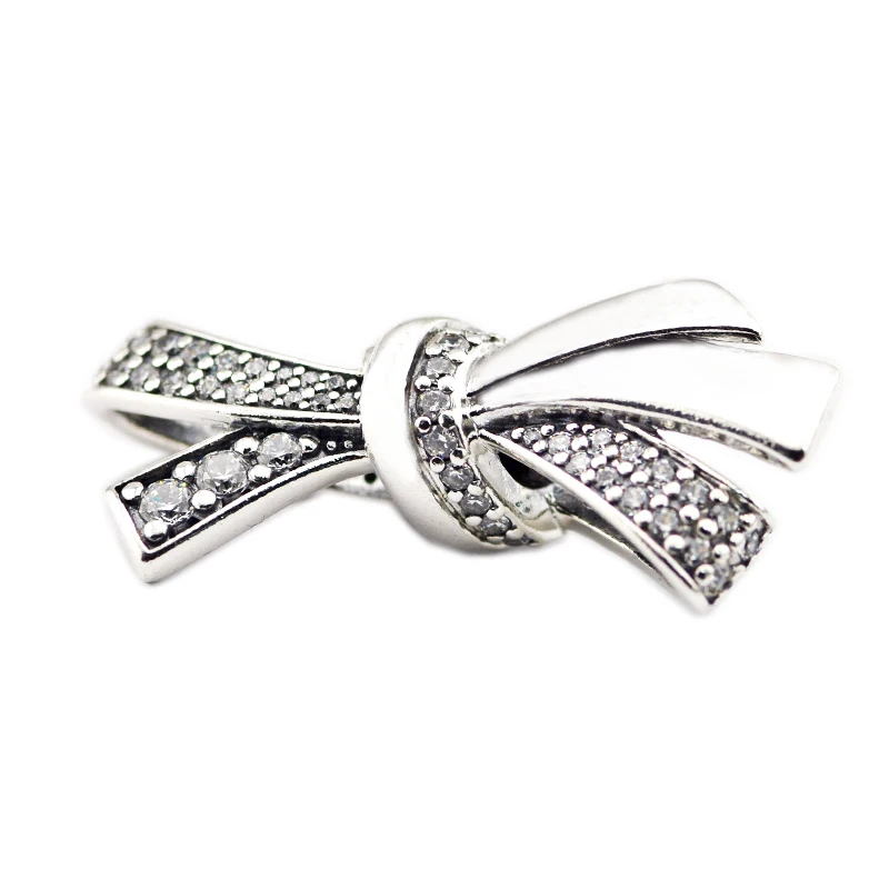 

Woman DIY Jewelry Brilliant Bow Charm Mother's Day Fashion Beads For Jewelry Making Fits Sterling Silver Bracelets