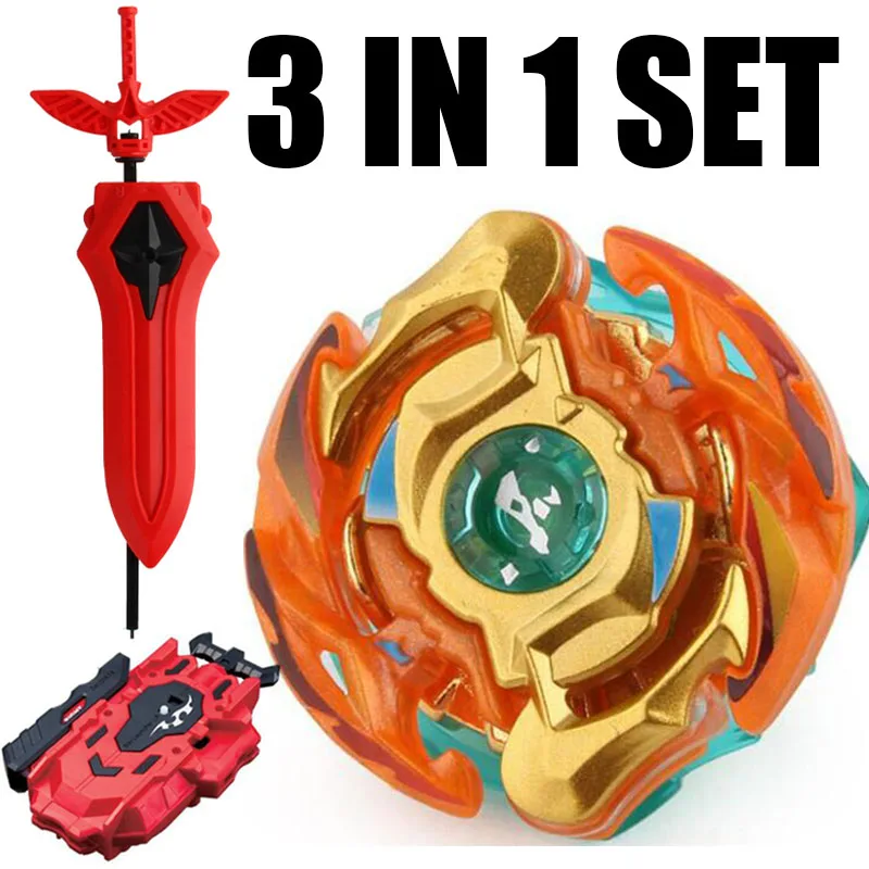 

B-X TOUPIE BURST BEYBLADE Spinning Top Edition Blaze Ragnaruk / Roktavor STARTER B-75 Gold Vesion Toys W/ NEW Sword LR Launcher