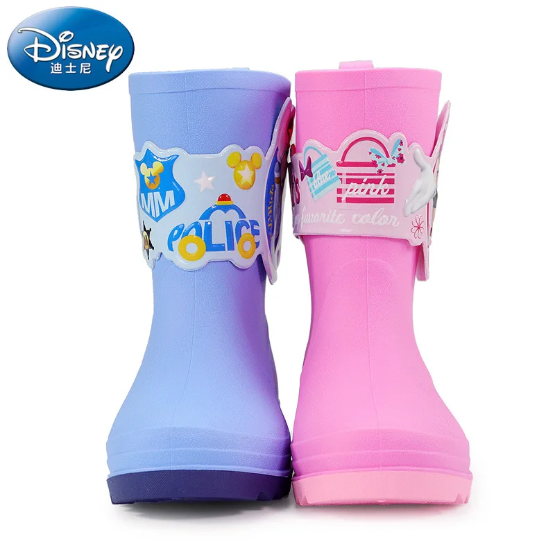 Детские сапоги для дождя Disney нескользящая резиновая обувь мальчиков и девочек с