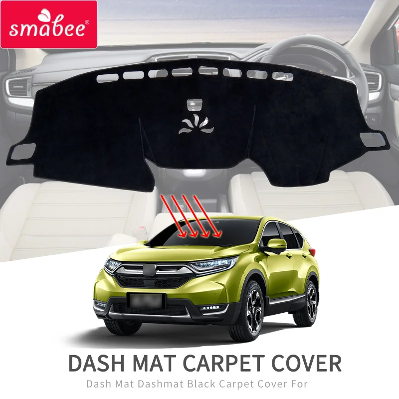 

Smabee Dash Mat Dashmat Cover for Honda CRV CR-V 2017 2018 2019 Cr-v Accessories Non-slip Dashboard Pad Cover Mat Black Carpet