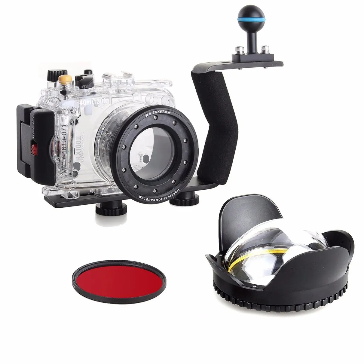 Водонепроницаемый корпус для подводной камеры чехол дайвинга SONY RX100 II + 67 мм