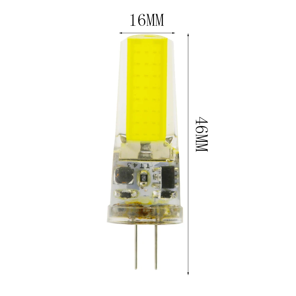 12 шт./лот G4 мини светодиодная лампа AC V/220 V 3 5 W COB Светодиодная использовать в