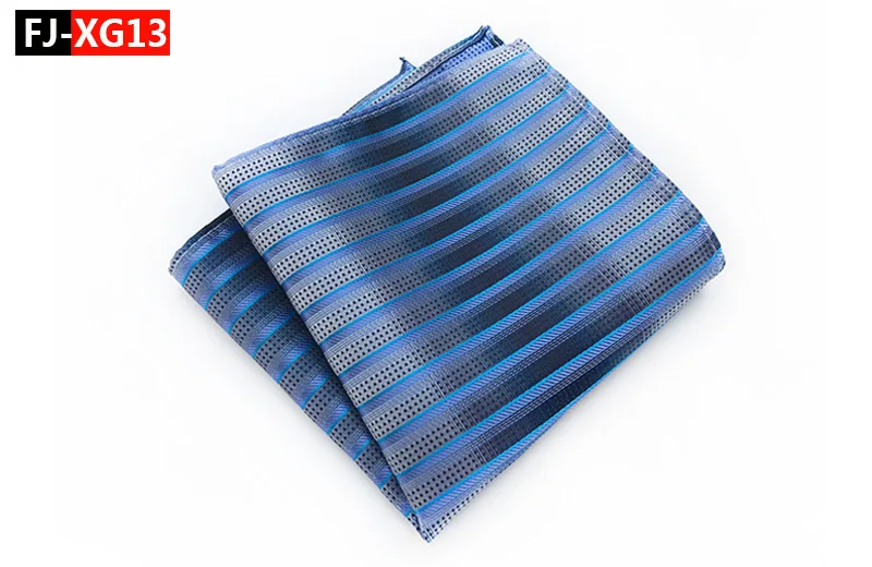 FJ-XG13 20 цветов Мужской Hanky проверяет, плед полосатый шелковые костюмы Свадебный квадратный Карманный вечерние носовой платок Одежда Аксессуары Шарф - Цвет: FJ-XG13