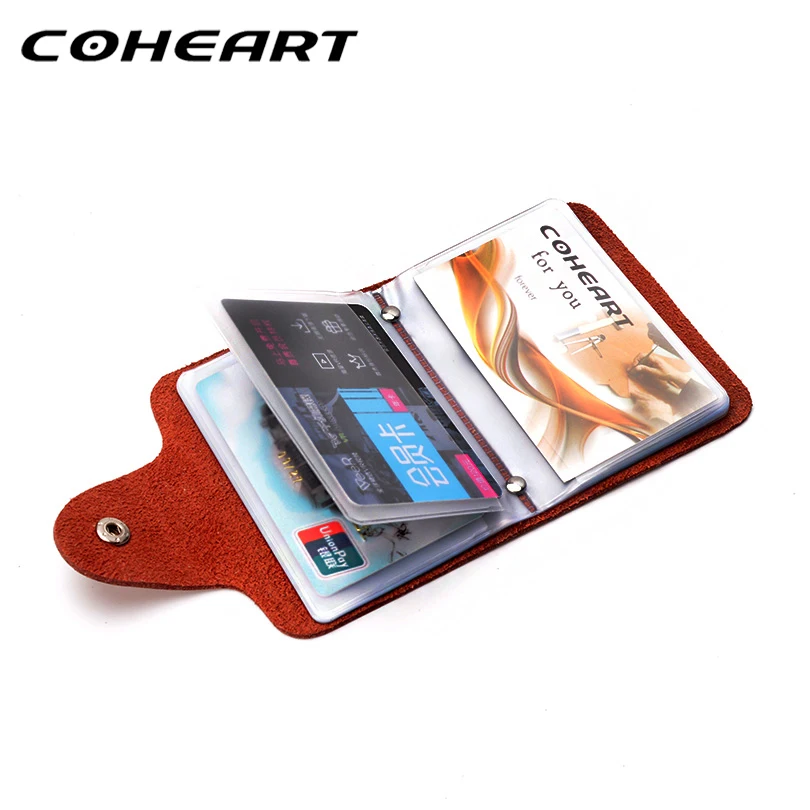 Кошелек для карт COHEART из натуральной кожи мужчин и женщин воловьей держатель