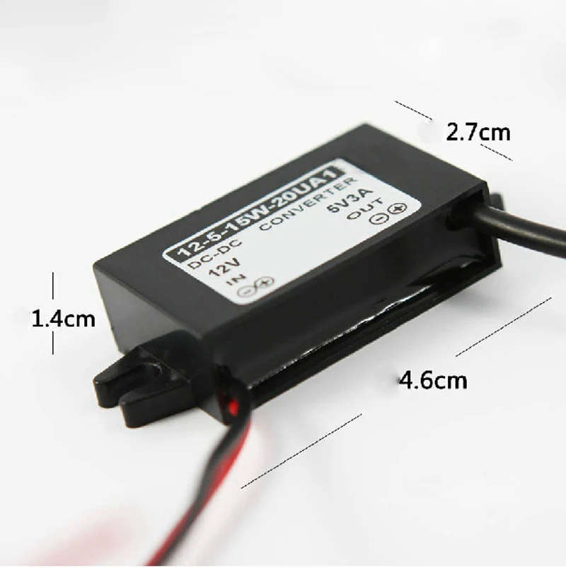 Преобразователь постоянного тока с 12 В на 5 3 А 15 Вт двойной USB понижающий блок