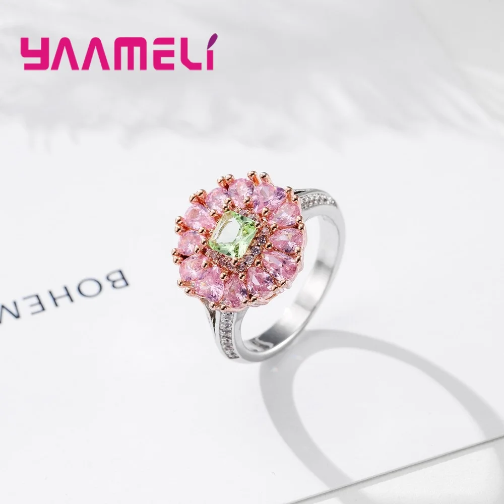 Женское кольцо из серебра 925 пробы с большим цветком | Украшения и аксессуары
