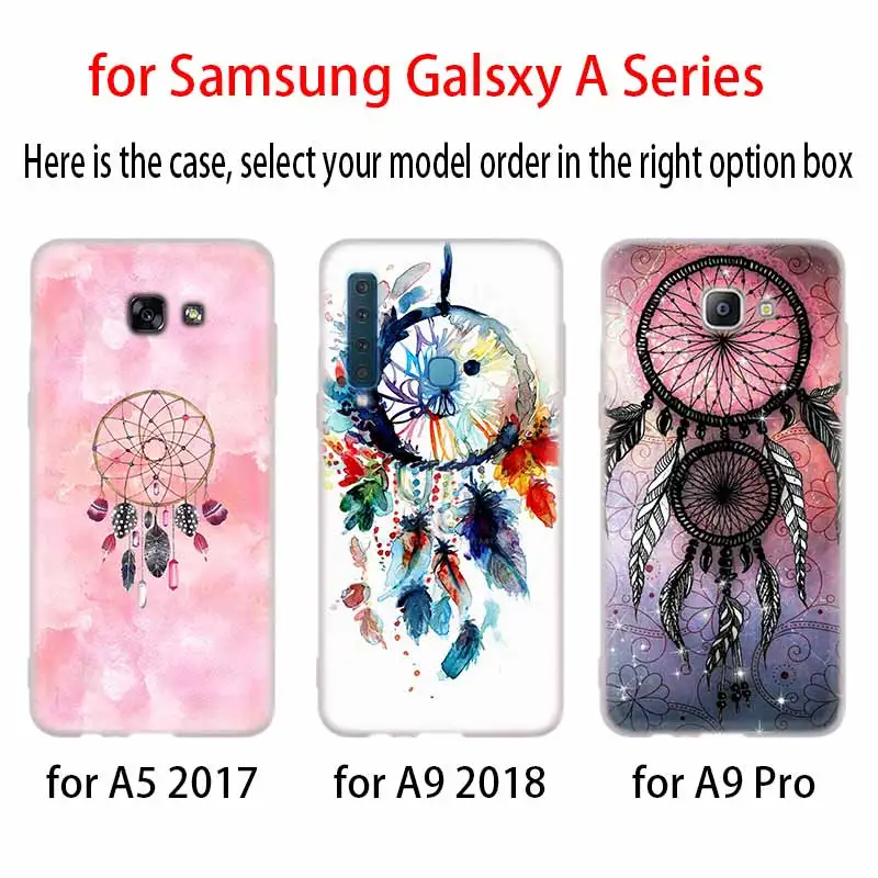 Чехол для Samsung A42 A52 A72 A32 A12 A71 A51 A70 A50 A20 A30 A20S A21S A50S A6 A7 A8 2018 Ловец снов акварельный