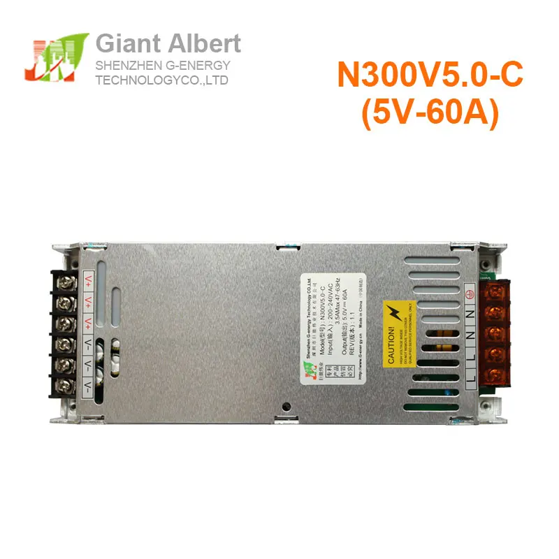N300V5.0 C тонкий 5V 60A 300W led video display power размер 212*83*30mm screen switch power|Дисплеи| |