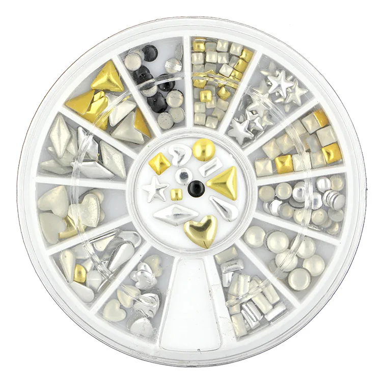 Разнообразные золотистые и Серебристые Металлические накладки по