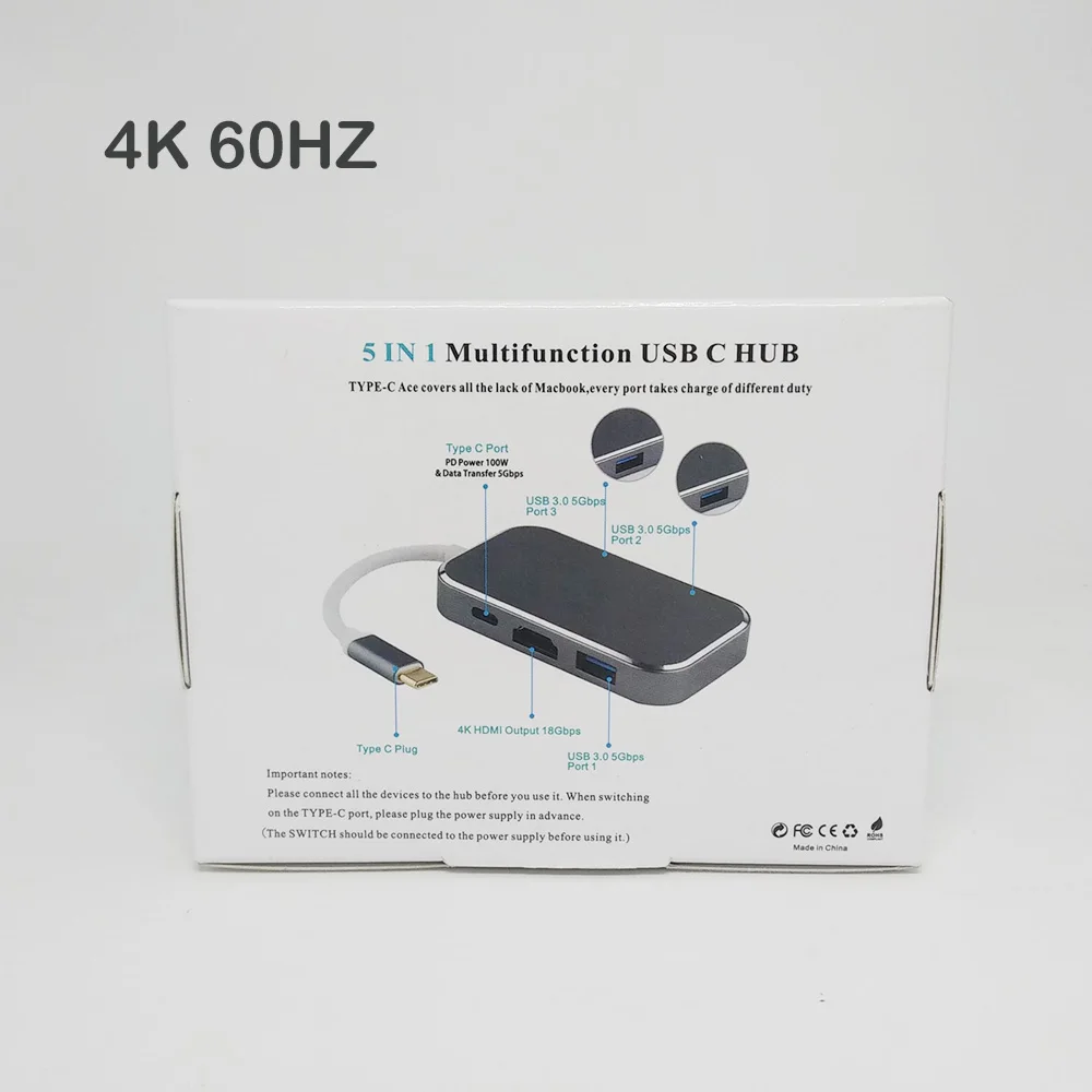 Thunderbolt 3 type-c концентратор адаптер 4 к 1080 P USB c к HDMI TYPE-C к USB разъему с быстрой зарядкой для Macbook matebook ноутбуки