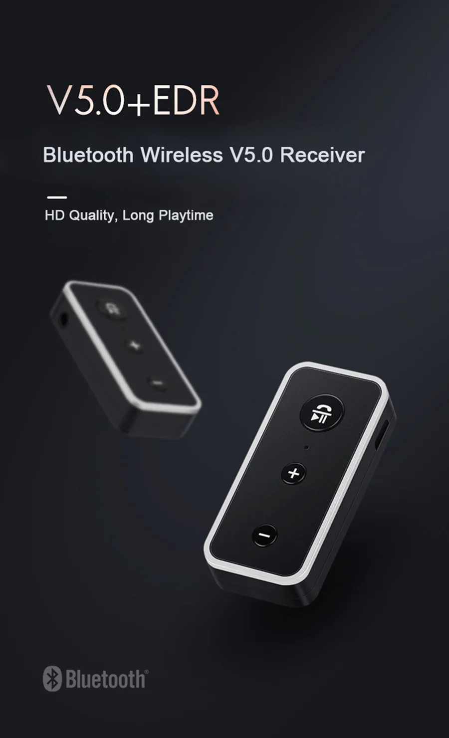 VIKEFON Bluetooth 5,0 аудио приемник стерео музыкальный беспроводной приемник Aux 3,5 мм разъем Bluetooth адаптер громкой связи для динамика автомобиля