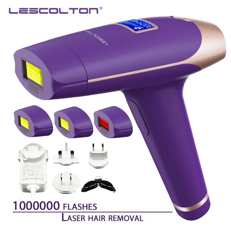Эпилятор лазерный Lescolton IPL для удаления волос 1000000 раз 4 в 1 с ЖК дисплеем тела
