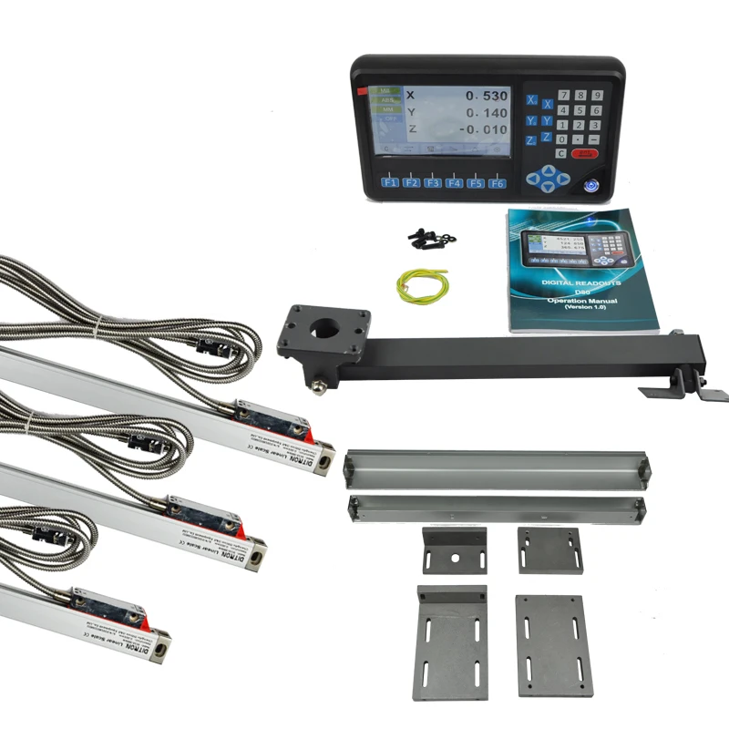 3 оси Dro compely kit токарный станок. шт. линейные весы с RPM Funtion или RS232|Приборы для