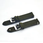 Ремешок для часов KZSD07, зеленый, замшевый, натуральный, 182022 мм