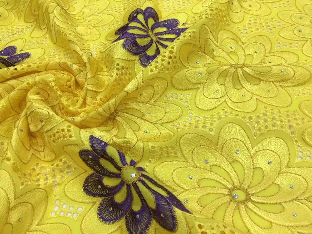 Новое поступление 100% хлопок кружевная ткань нигерийский шнур французское