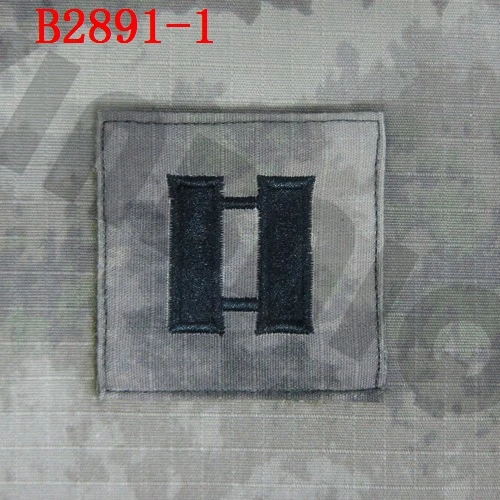 B2891 Вышивка патч A-TACS AU черный дизайн армии США ранг Военная тактика боевой крюк на спине - Цвет: B2891
