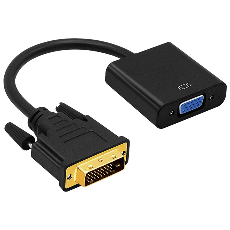 OLOEY с DVI на VGA Кабель-адаптер 1080 P DVI-D к кабель 24 + 1 25 Pin штекер 15 Женский видео