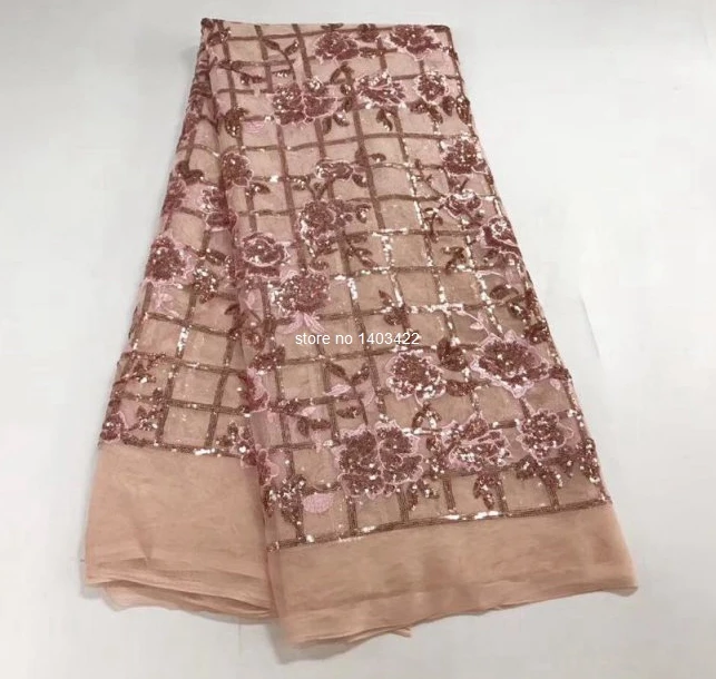 high quality Chrismas big on sale african ankara lace fabric sequined french net banquet dress material ST1706 | Дом и сад