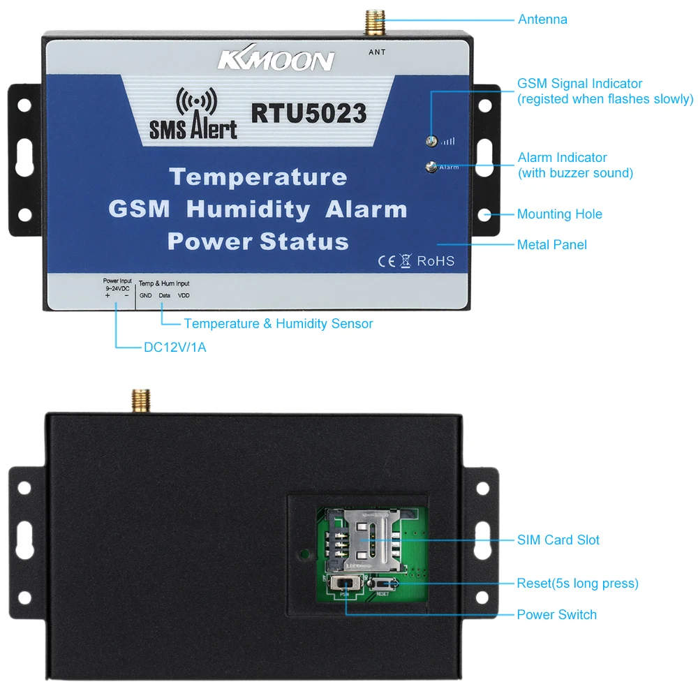 Система сигнализации KKmoon GSM с датчиком температуры и влажности 850/900/1800/1900