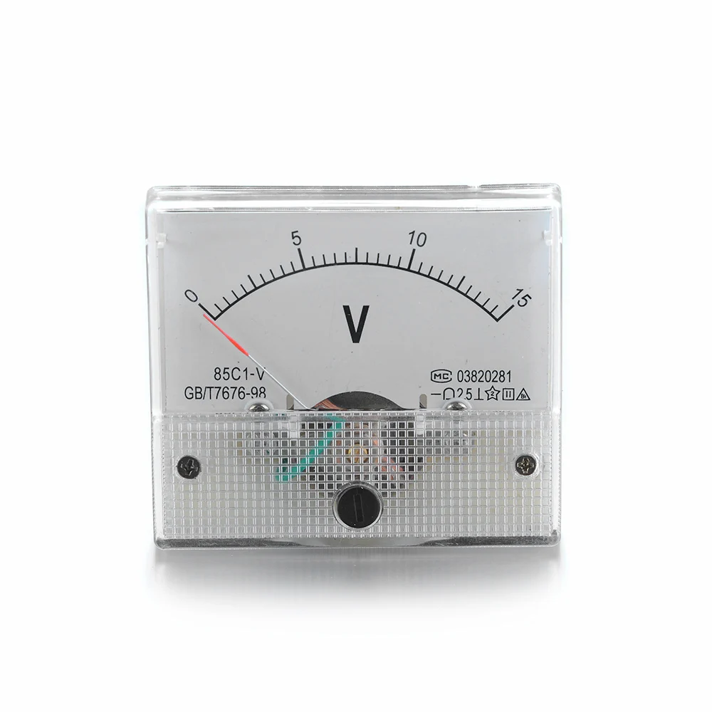 

DC 0- 50mA 1A 10A 15V 24V Analog Amp Volt Panel Meter Current Voltage Ammeter