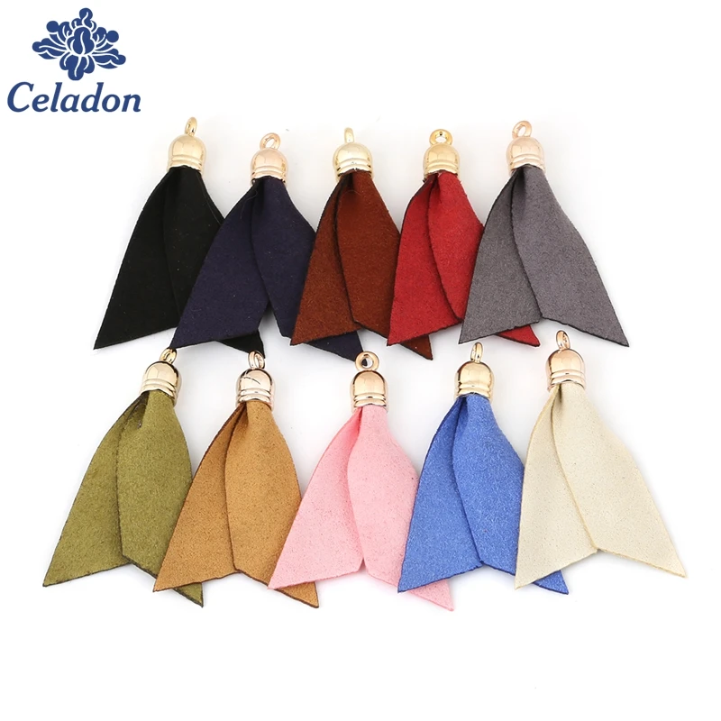 30x50mm10/20pcs/lot Suede Tassel flower tassel pendant Jewelry Findings Accessories for DIY Earring Keyring Craft Making | Украшения и