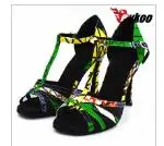 10cm heel Evkoo/Танцевальная обувь на высоком каблуке 10 см; женская сатиновая обувь на мягкой подошве с принтом в африканском стиле; женская обувь для латинских танцев, бальных танцев, сальсы, латинских танцев для женщин; Evkoo-434 - Цвет: 10cm heel