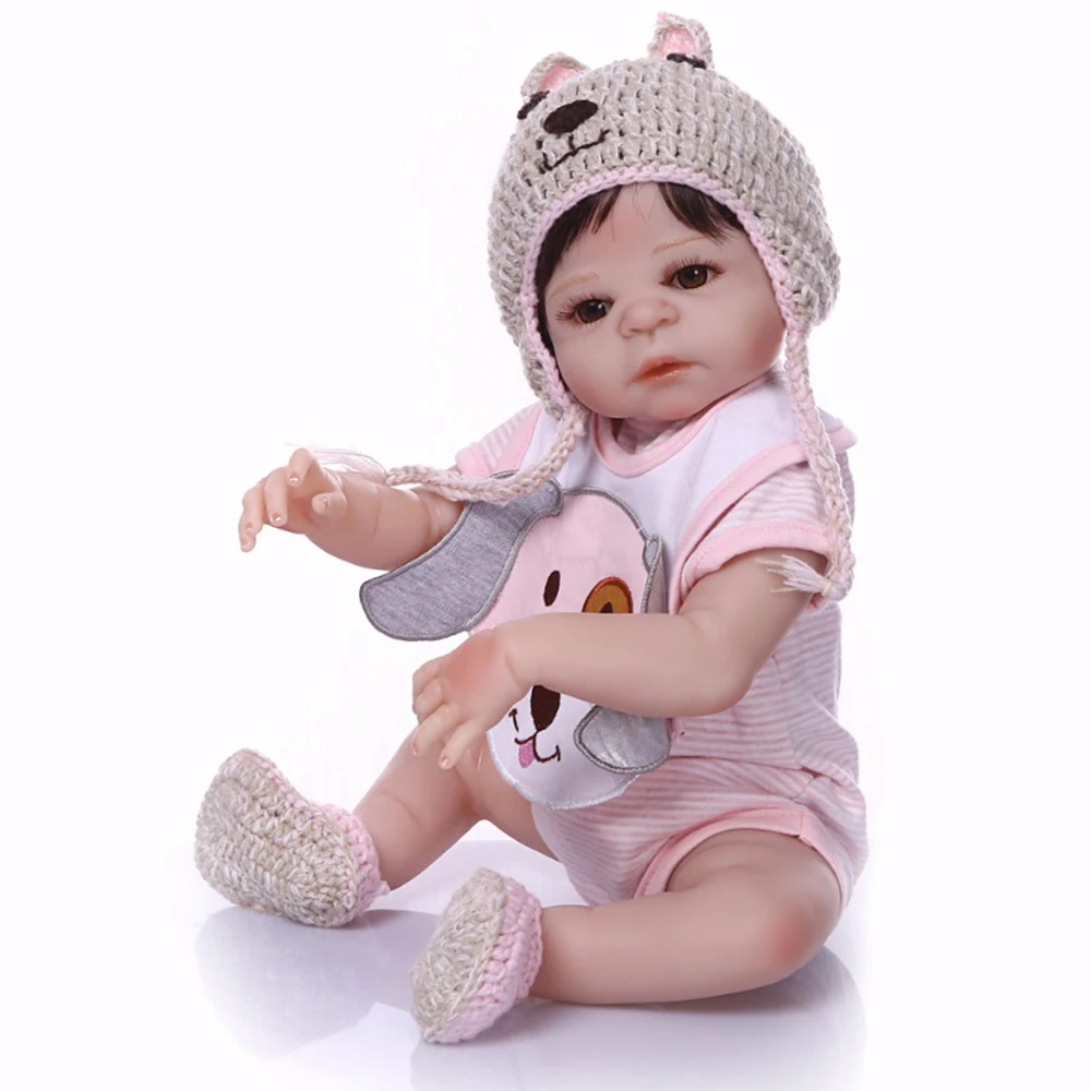 48 см кукла реборн для маленькой девочки виниловая игрушка Реалистичная