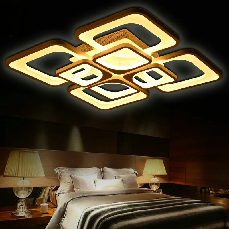 Акриловая Светодиодная потолочная лампа для дома прямоугольная/квадратная