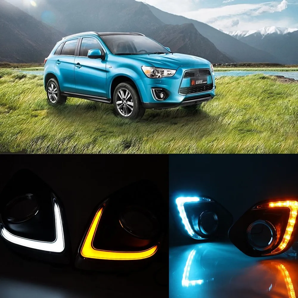 CSCSNL 12 В светодиодные дневные ходовые огни дневного света для Mitsubishi ASX 2013 2014 2015 ABS