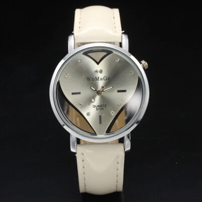 Fashion Casual Women Dress Watches Top Brand Leather Strap Ladies Quartz Wristwatch Luxury Female Clock Heart Shape Watch Gift
