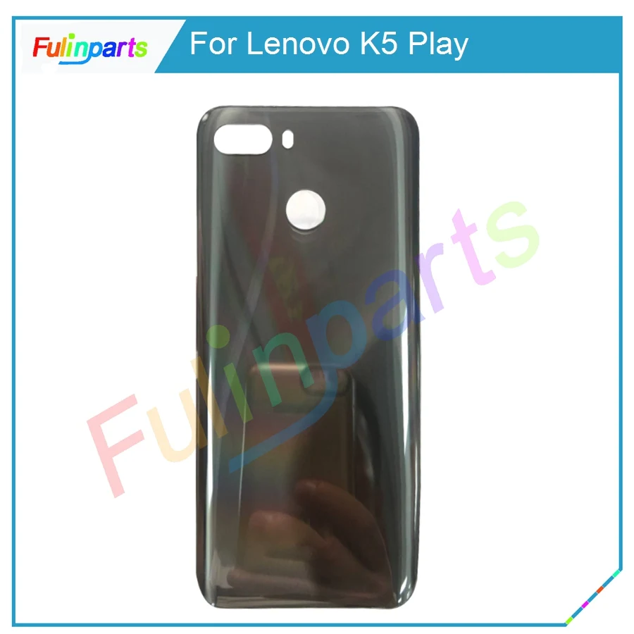 Черный Золотой Синий Для Lenovo K5 Play Задняя крышка батареи Задняя дверца корпуса с клейкой наклейкой Запасные части.