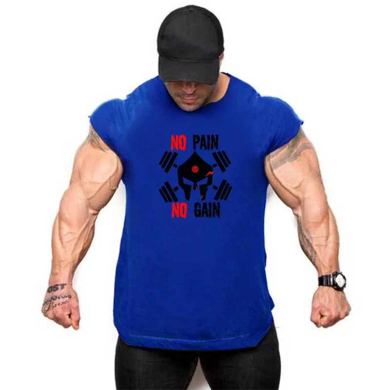 Мужская одежда для бодибилдинга новинка 2019 летняя майка фитнеса футболка без