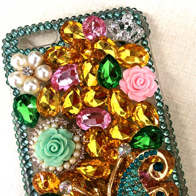 XINGDUO For Xiaomi mi 9 Bling Glittering butterflies flower rhinestone cover case for 8 Lite Redmi note 7 6A A2 | Мобильные телефоны