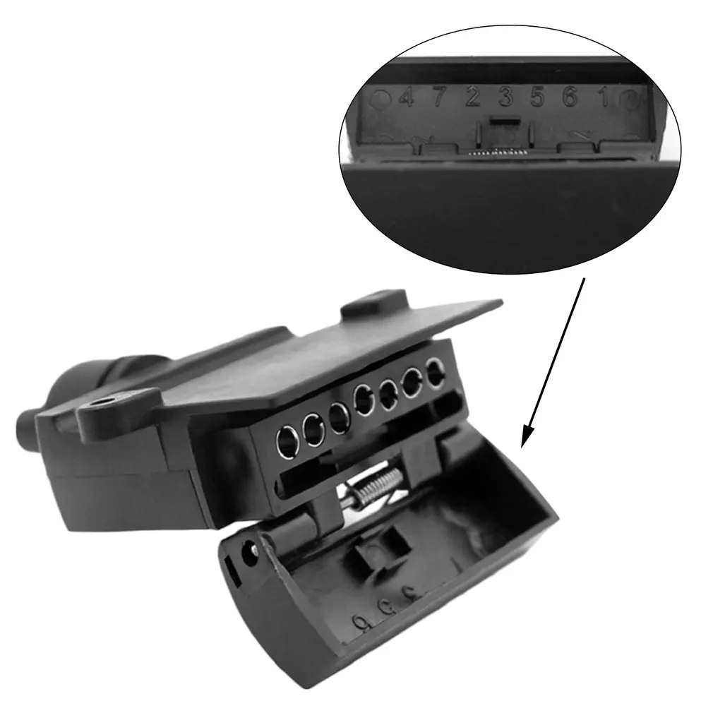 Новый 7 контактный плоский прицеп разъем света 12V Way Женский адаптер караван RV