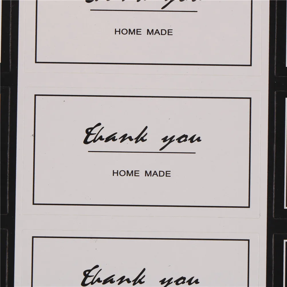 200pcs/10 sheets 5*2.7CM THANK YOU sticker Vintage Stickers Kraft Label Sticker DIY Hand Made For Gift Cake bake Sealing tag | Канцтовары