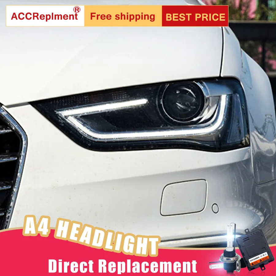2 шт. светодиодный светодиодные фары для Audi A4 2013 2016|Фара авто в сборе| |