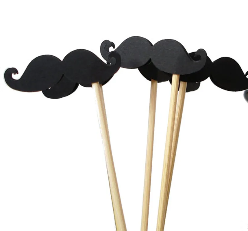 25 шт. черные усы реквизит для Фотокабины свадебных фотографий на палочке | Дом и