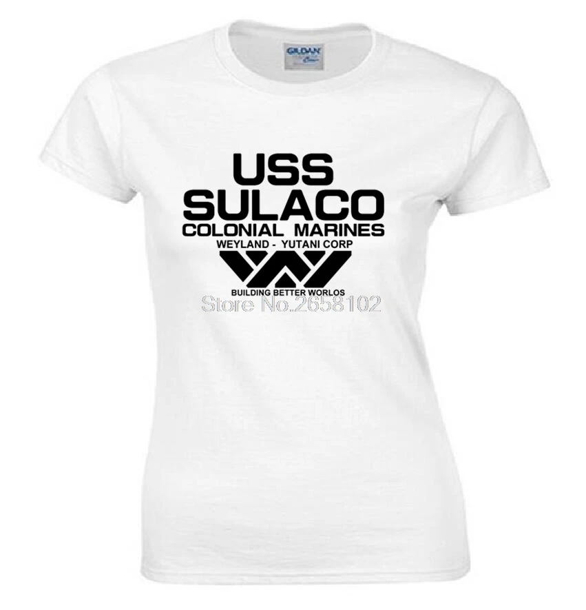 Модные USCSS Ностромо футболка чужой USS Sulaco Colonial Marines иностранцев мира с короткий