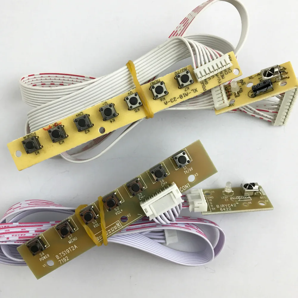 Универсальный 7 ключей клавиатурная плата ЖК дисплей ТВ соответствии клавиатуры