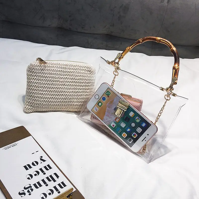 2020 сумка с бамбуковой ручкой летняя маленькая цепочка сумки через плечо женские