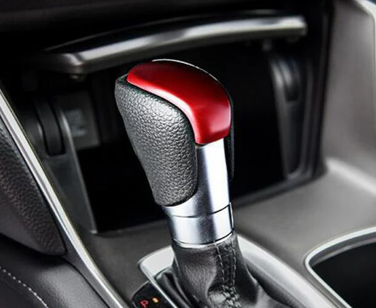 Red 3 вида цветов черный углеродное волокно вид более тонкий чехол для 10th Honda Accord ручка переключения рулевого механизма автомобиля автоматическая трансмиссия сенсорная панель - Название цвета: Red