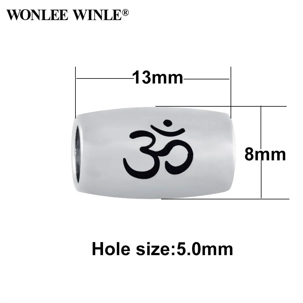 Wonlee Winle 316l цилиндрические узоры для йоги из нержавеющей стали религиозная вера