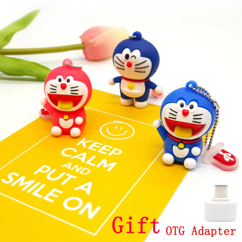 Карта памяти USB флеш-накопители с мультипликационным принтом Doraemon Cat 4 ГБ 8 16 32 64 2 0