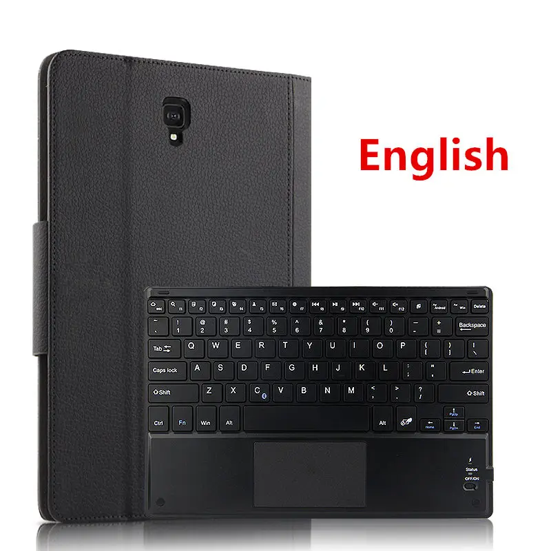 black English Чехол для samsung Galaxy Tab S4 10,5 SM-T830 T835 T837 Bluetooth Клавиатура Защитный чехол из искусственной кожи Tab S4 10," чехол для планшетного ПК - Цвет: black English