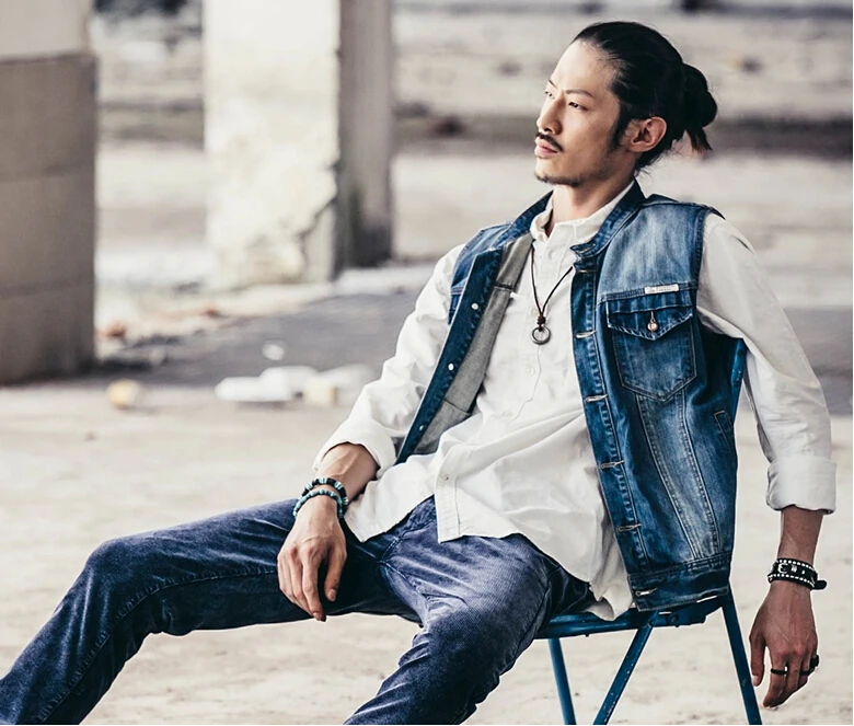 Short Waistcoat Jean Vest 
