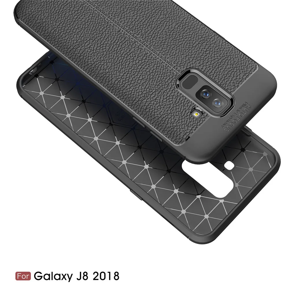 Мягкий матовый чехол-бампер с текстурой личи для Samsung Galaxy J2 J3 J4 J8 J5 J6 J7 Plus Core 2016 On 8 C8