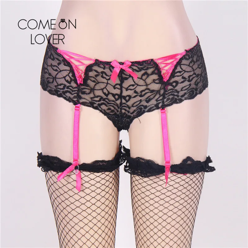 Женское нижнее белье Comeonlover кружевное Прозрачное большого размера 6XL с поясом PI5033