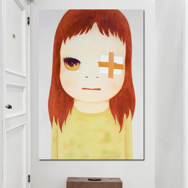 

Yoshitomo Nara Cartoon Sleepwalking Doll Drawing Japanese Painting HD Print Canvas Art Pictures Poster For Baby Kids Room Decor