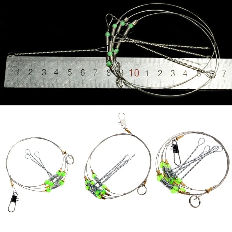 

Anti-Winding Swivel String Sea Fishing Hook Steel Rigs Wire Leader Fish Hooks