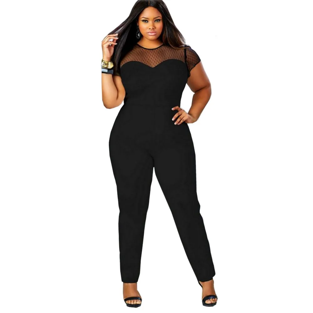 Сексуальные кружевные лоскутные комбинезоны для женщин с коротким рукавом